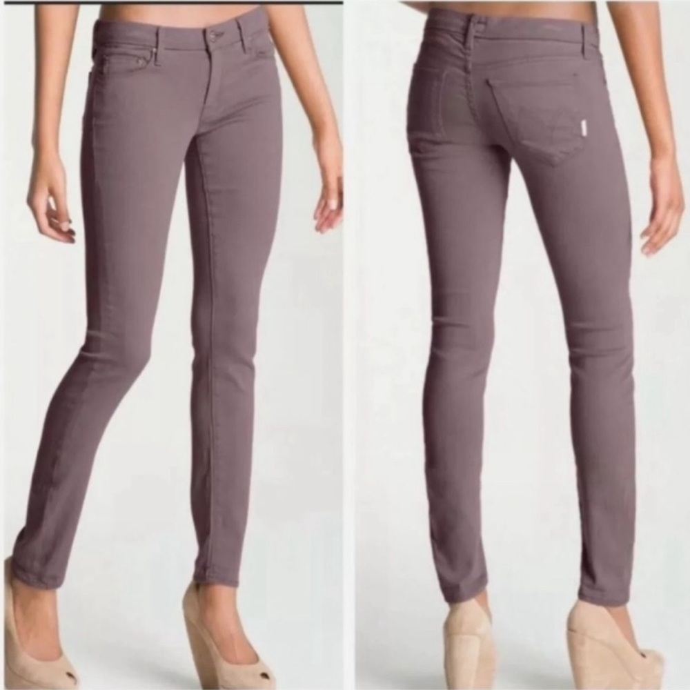 Mother The Looker Skinny Jeans Dye French Lilac Mid Rise Stretch Womens Size 28